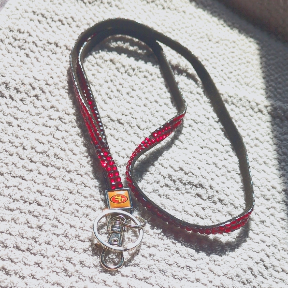 San Francisco 49ers Beaded Lanyard NWOT